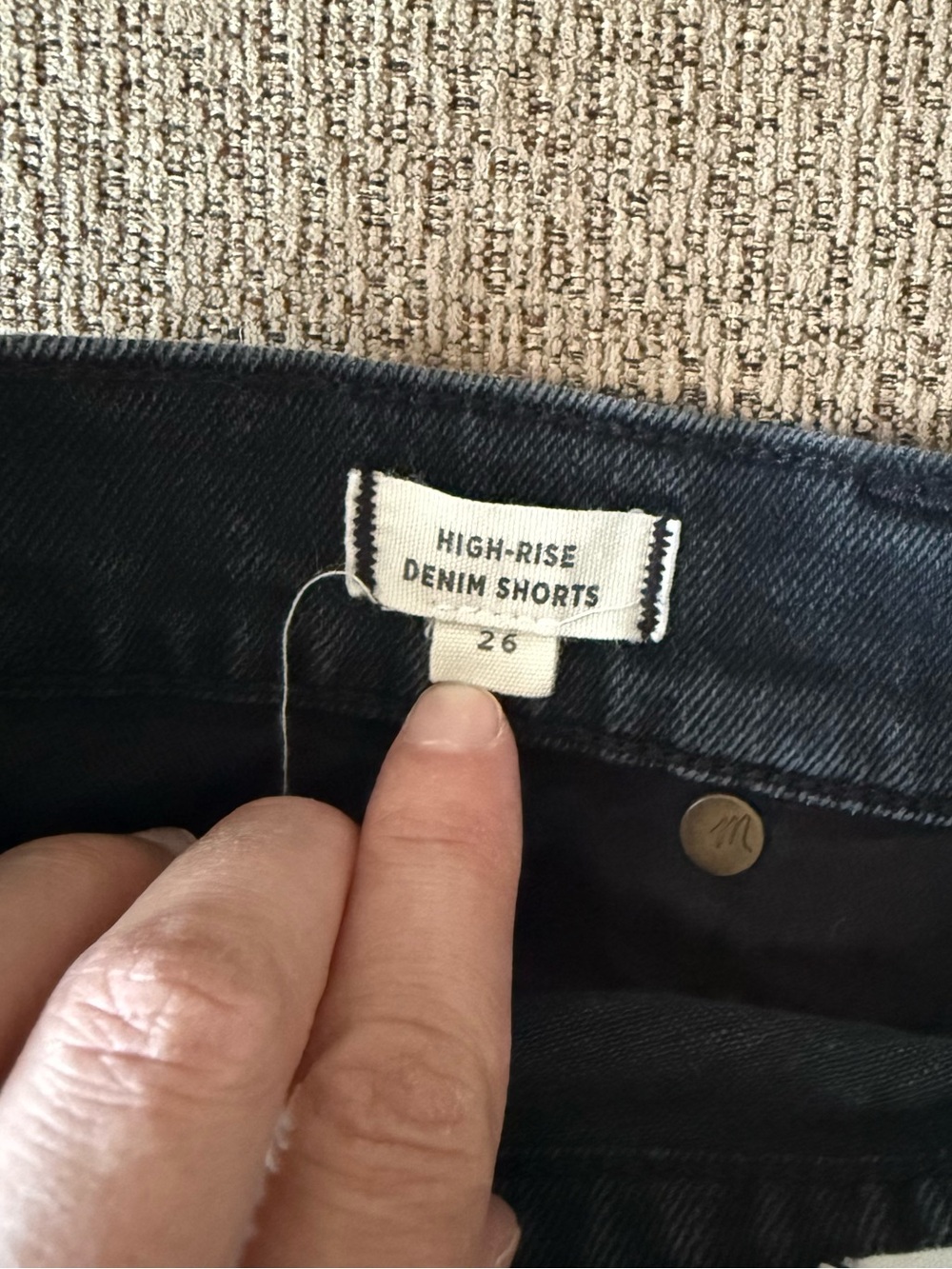 Madewell High Rise Denim Short Black 26 - Picture 2 of 5